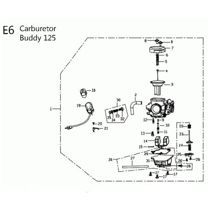 Carburetor for 125cc - 150cc Genuine Buddy logic gates diagram engine schematic 